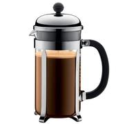 BODUM Cafetière à piston 8 Tasses Chromée & Noire - Chambord