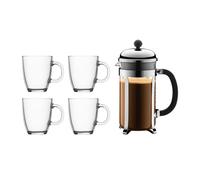 Bodum Cafetière à presse Chambord 1 L et tasses 5 pièces