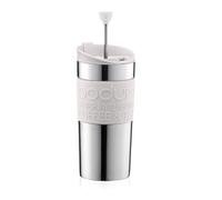 Bodum - 11067-913 - Mug à Piston en Inox - Double Paroi - Couvercle à Clapet - 0.35 L - Blanc Crème
