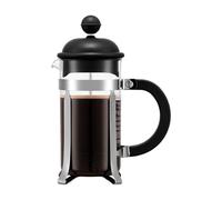 Bodum Caffettiera Cafetière à Piston Noir - 350ml / 3 Tasses - Verre Borosilicate - Filtre Acier Inoxydable - Sans BPA - Lavable au Lave-Vaisselle - Fabriquée au Portugal