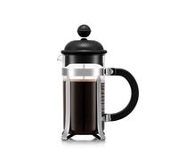 Bodum Caffettiera Cafetière à Piston Noir - 350ml / 3 Tasses - Verre Borosilicate - Filtre Acier Inoxydable - Sans BPA - Lavable au Lave-Vaisselle - Fabriquée au Portugal