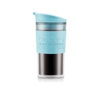 BODUM Gobelet de voyage à double paroi en plastique et couvercle à clapet 350 ml - Bleu bébé