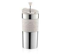 Bodum - K11067-913 - Travel Press Set - Mug à Piston en Inox + Couvercle Extra - 0,35 L - Blanc Crème