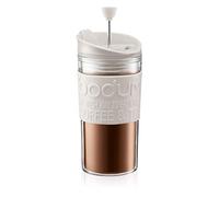 Bodum - K11102-913 - Travel Press - Set Mug à Piston + Couvercle Extra - 0,35 L - Blanc Crème