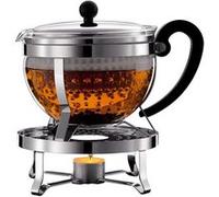 Bodum - K11143-16-1 - CHAMBORD Set Théière avec rechaud, 1.5 l et 2 pcs PAVINA Verres, 0.35 l G