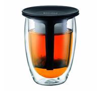 Bodum - K11153-01 - Tea For One - Set Verre - 0,35 L - Filtre En Nylon - Noir