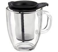 Bodum - K11239-01 - Yo-Yo - Set Mug Infuseur Individuel en Verre Trempé - Filtre Nylon - 35 cl - Noir