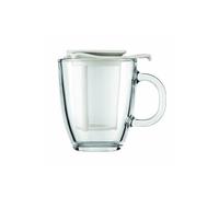 Bodum Tasse à thé Yo-Yo K11239-913 Verre 0,35 L Filtre nylon blanc