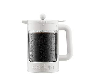 Bodum K11683-913 Bean Cafetière Café Glacé Plastique Blanc 12,5 x 20 x 22,7 cm 1,5 L