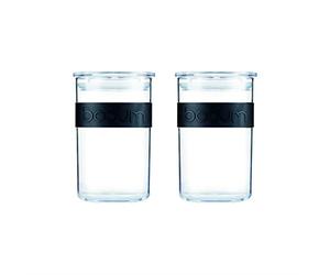 Bodum - K11828-01SA - PRESSO - Set de 2 bocaux Conservation en Plastique, avec Couvercle hermétique - 0.6 l