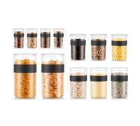 Bodum Set de bocaux de conservation PRESSO K11830-01SA-1 – 12 bocaux plastique, couvercle hermétique