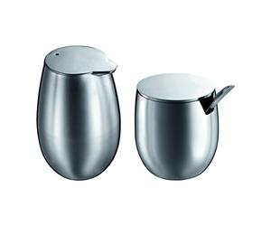 Bodum - K1305-57 - Columbia - Set Set Sucrier / Crémier - Inox Satiné