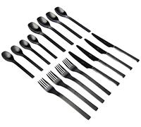 Bodum K6335-01 Barcelona Lot de 16 Ménagères PVD Noir 4 x 20 x 2 cm