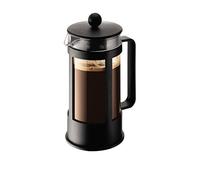 Bodum Kenya Cafetière à Piston - 350ml / 3 Tasses - Cafetière Manuelle en Verre Borosilicate et Inox - Passe au Lave-Vaisselle - Fabriquée au Portugal