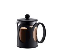 Bodum Kenya Cafetière à Piston - 500ml / 4 Tasses - Cafetière Manuelle en Verre Borosilicate et Inox - Passe au Lave-Vaisselle - Fabriquée au Portugal