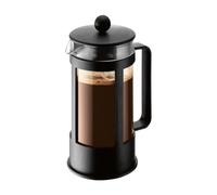 Bodum Kenya Cafetière à Piston - 350ml / 3 Tasses - Cafetière Manuelle en Verre Borosilicate et Inox - Passe au Lave-Vaisselle - Fabriquée au Portugal