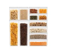 BODUM Lot de 12 bocaux de conservation avec couvercles CANTEEN - Sans BPA & passe au lave-vaisselle - Contenants alimentaires empilables et transparents