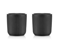 Bodum Lot de 2 mugs à double paroi Douro 10 cl Noir
