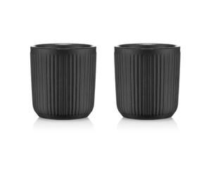 Bodum Lot de 2 mugs à double paroi Douro 10 cl Noir