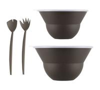 Bodum - Lot De 2 Saladiers 3l/4.9l Avec Couvercle + Couverts Marron K2551-451-143s-1