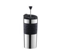 Mug à piston en inox double paroi Bodum Travel Press 0,35 L Noir Noir G