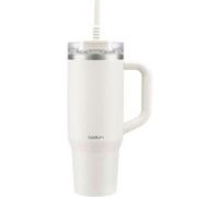 BODUM Mug isotherme de voyage 1,2 L Travel Mug 2 en 1 - Paille Blanc crème