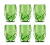Bodum PAVINA PARI Verres à double paroi, lot de 6, Vert transparent, 270 ml, verre borosilicaté soufflé à la bouche