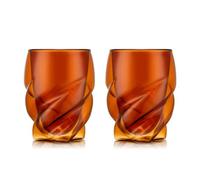 Bodum Pavina Paris Lot De 2 Verres Thermiques À Double Paroi En Verre Borosilicate Rouge Transparent - 270 Ml