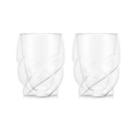 "BODUM PAVINA PARIS Verres à double paroi pack de 2 Transparent Blanc - Tasses 270ml - Tasse thermique lavable au lave-vaisselle - Verre borosilicaté soufflé à la bouche"