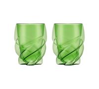 "BODUM PAVINA PARIS Verres à double paroi pack de 2 Vert transparent - Tasses de 270 ml - Tasse thermique sèche-vaisselle - Verre borosilicaté soufflé à la bouche"