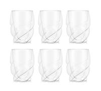"BODUM PAVINA PARIS Verres à double paroi pack de 6 Blanc transparent - Tasses de 270 ml - Verre thermique lavable en lave-vaisselle - Verre borosilicat soufflé à la bouche"