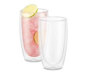 Bodum PAVINA Verres Double Paroi 2 pièces - Tasses Café 450ml - Gobelets Thermiques - Borosilicate Soufflé - Lave-Vaisselle