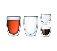 Bodum - K4557-10 - Pavina - Coffret de 4 Verres Double Paroi - Transparent - 8 cl et 35 cl
