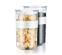 Bodum PRESSO Set de 2 bocaux conservation en plastique, avec couvercle hermétique, 1.0 l