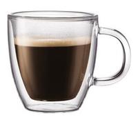 Bodum - Set 2 mugs, double paroi, avec anse, 0.3 l Transparent G