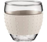 Bodum - Set 2 verres, 0.1 l, bande en silicone Blanc crème G
