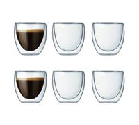 Bodum - Set De 6 Verres Double Paroi 8cl - 4557-10-12