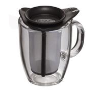 Bodum Mug infuseur Yo-Yo K11239-01 verre trempé filtre nylon 35 cl Noir