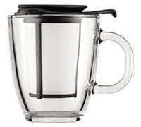 Bodum - Set mug en verre, filtre en nylon, 0.35 l Noir G