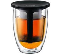 Bodum - K11153-01 - Tea For One - Set Verre - 0,35 L - Filtre En Nylon - Noir Multicolore