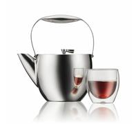 Bodum - 11496-57 - Columbia - Théière à Piston - 1,5 L INOX Brossé (Mat)