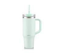 Bodum TRAVEL MUG Mug de voyage isotherme en inox avec paille et poignée, 1.2 l, Creamy Mint