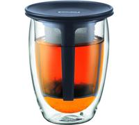 Bodum Verre Double Paroi avec Infuseur à Thé - 1 pièce - Tasse 450ml - Verre Borosilicate - Infuseur Amovible - Lave-Vaisselle