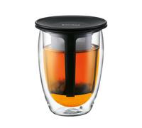 Bodum - K11153-01 - Tea For One - Set Verre - 0,35 L - Filtre En Nylon - Noir Multicolore