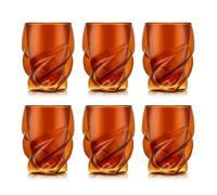 Bodum Verres à Double Paroi Lot de 6 PAVINA PARIS Transparent Rouge - 270 ml Tasses - Passe au Lave-Vaisselle Gobelet Isotherme - Verre Borosilicaté Soufflé à la Bouche