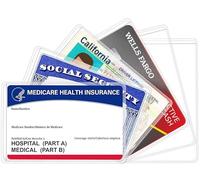 Boduoyejieyi Nouveau Medicare Cartes Titulaire Protecteur Sleeves,12Mil Clear PVC Étanche Médical/Carte de Crédit, Affaires/Sécurité Sociale Card Protector, clear+wma16