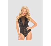 Body 89236 Velours et Dentelle Florale Noir