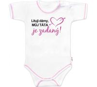 Body à manches courtes avec texte amusant Baby Nellys, I'm sorry ladies, my daddy is taken, taille 86
