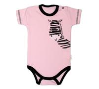 Body à manches courtes Baby Nellys, Zebra - rose, taille 80