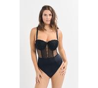Body armaturé en broderie - Divine - 95B - Noir - Femme - Etam